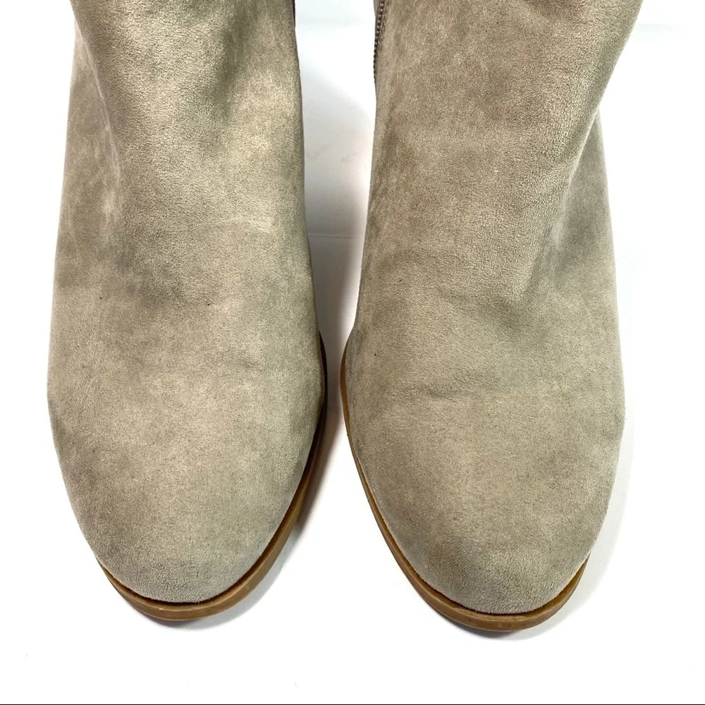 Banana Republic Ankle Boots Gray‎ Suede Zip Size 10